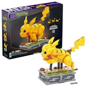 MEGA BLOKS - Pokemon: Build with Motion Pikachu, 1092 Piece Building Toy Set
